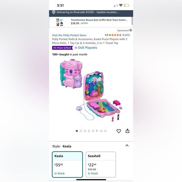 Polly Pocket Travel Koala AND Teddy Bear Purse Play Sets-EUC-Completed Sets! - Picture 16 of 16